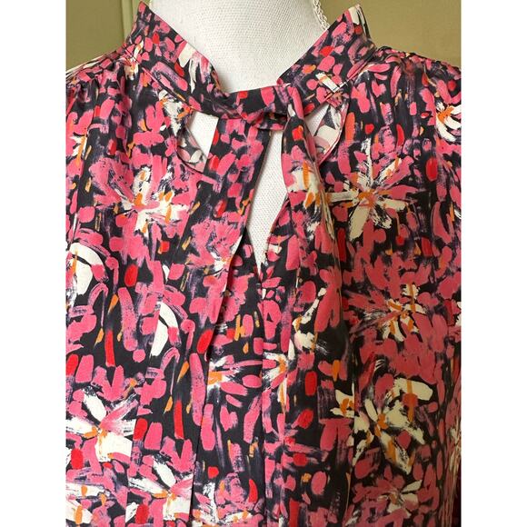 Marni 100% Silk Blouse Top with Tie Neck and 3/4 Sleeves - size EU 38 - Picture 8 of 8